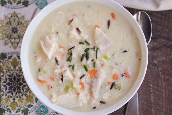 Simple Creamy Chicken and Wild Rice Soup