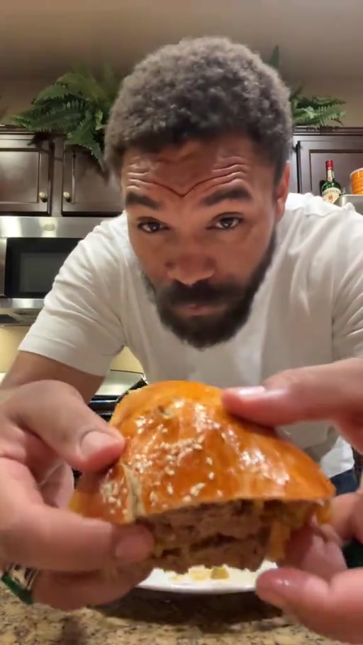 Baked Dough-Wrapped Burger